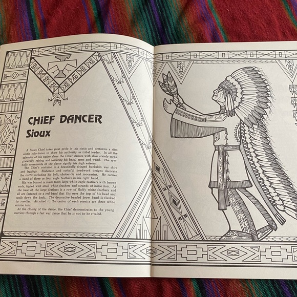 VTG 76’ Dancing Indians Coloring Book by Rita Warner. New! Never Used! - Picture 8 of 9